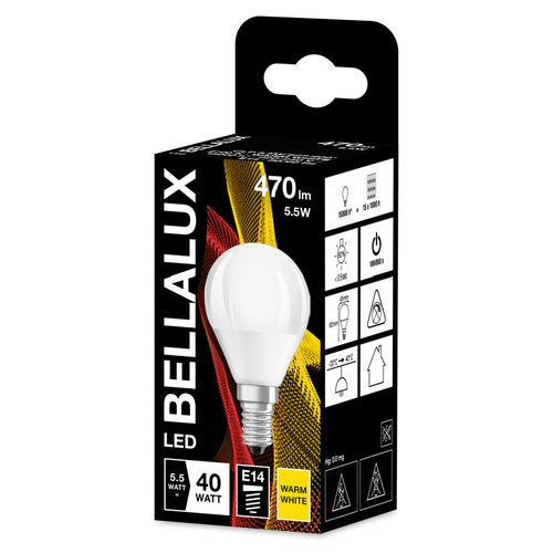 Lampadina led Bellalux Bianco opaco E14 5,5W Warm white 2700 K