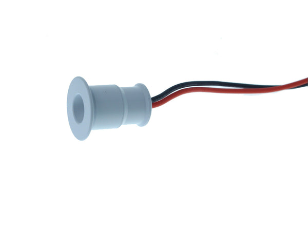 4 PZ Mini Faretto Led Da Incasso 1W DC 12V Caldo 3000K Carcassa Bianca Angolo 30 Gradi Foro 15mm 20X25mm