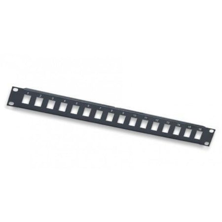 Pannello Patch Modulare 16 Posti 1 HE Nero