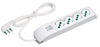 Multipresa 4 Posti Italiana Bipasso / Schuko Bianco