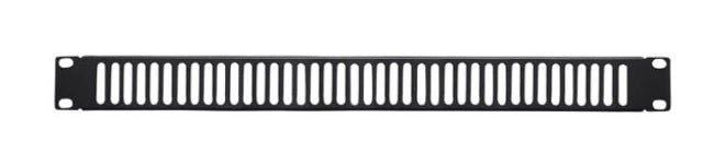 Pannello di Chiusura Ventilato 1U Nero per Rack Audio Video