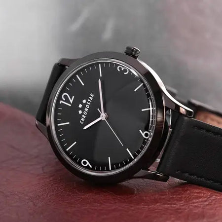Orologio CHRONOSTAR uomo Retro tempo pelle nero