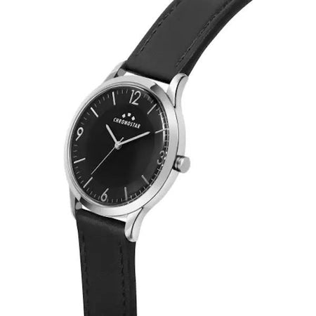 Orologio CHRONOSTAR uomo Retro tempo pelle nero