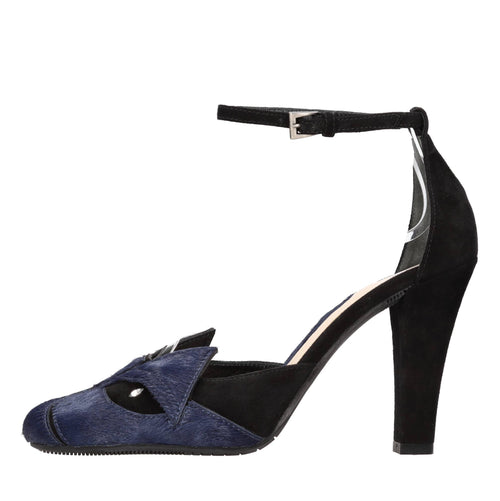 DOVE NUOTANO GLI SQUALI Scarpe con Tacco Blu da donna