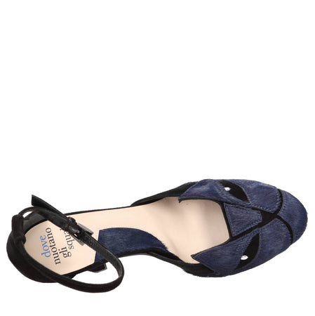 DOVE NUOTANO GLI SQUALI Scarpe con Tacco Blu da donna