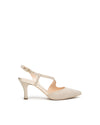 Nero Giardini slingback in tessuto glitter col.beige E607010DE412