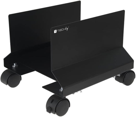 Supporto per PC in Acciaio con Ruote Nero