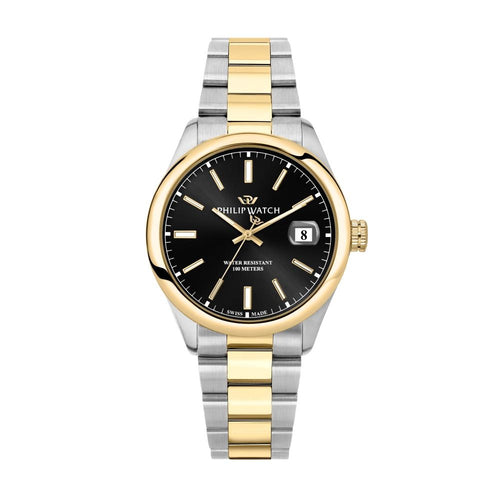 Philip Watch Caribe – Orologio Uomo Acciaio Nero Oro (R8253597093)
