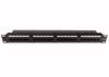 Pannello Patch UTP 24 Posti Cat.6 1U con barra gestione cavi removibile Nero