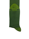 Calze lunghe uomo - Gallo - Fantasia micro righe bicolore verde/blu