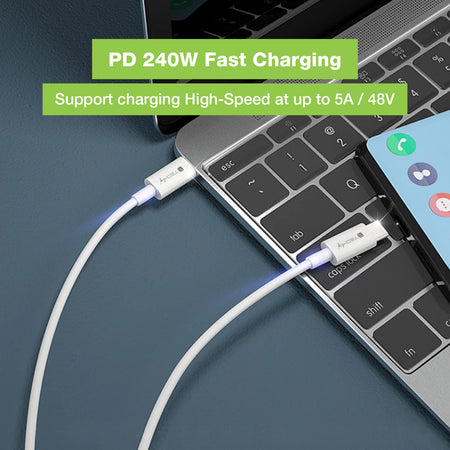Cavo USB4 Gen2 EPR USB-C&trade M/M 20G 240W PD3.1 4K E-Mark Certificato 2m