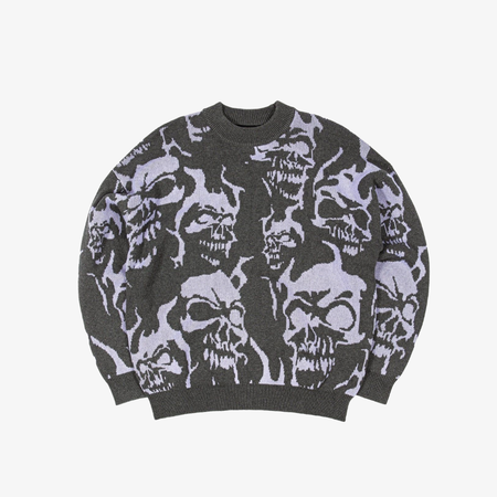 Maglione Wasted Paris Skull Charcoal