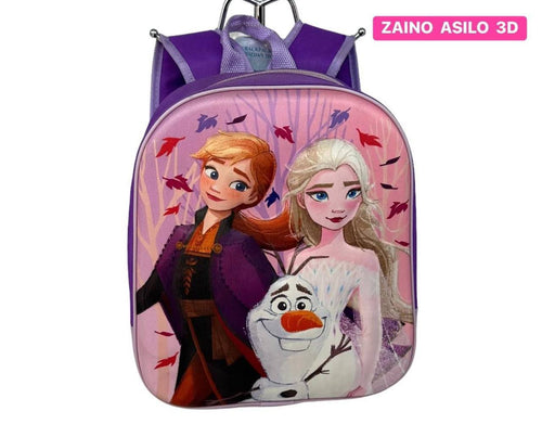ZAINO ASILO 3D FROZEN BORSA SCUOLA BAMBINA