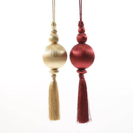 Pallina in velluto con Nappa per albero di natale sfera natalizia particolare h 33 cm