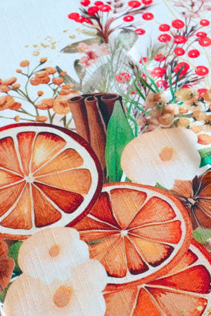 Maison Sucrèe Runner Arancia e Cannella tessuto Korin 45x150 2511S22