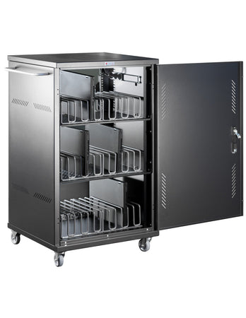 Carrello Stazione di Ricarica Ventilato 36 Notebook o Smartphone Nero