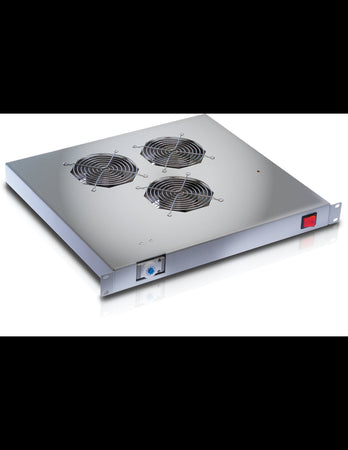Ventole per Rack 19'' 3 Ventole con Termostato Grigio