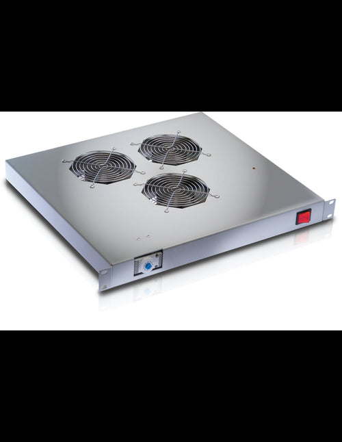 Ventole per Rack 19'' 3 Ventole con Termostato Grigio