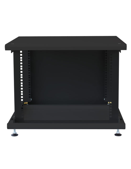 Armadio Rack 19'' ideale per Accumulatori Fotovoltaico 8U P600mm Nero