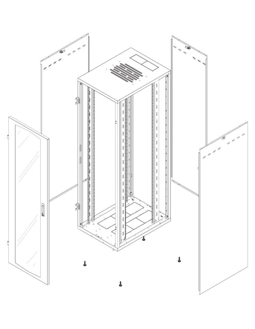 Armadio Rack NextGen 19'' 600x800 20U Nero
