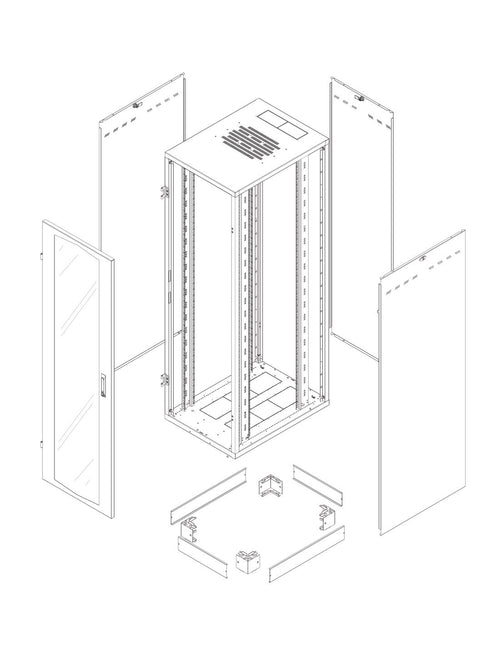 Armadio Rack NextGen 19'' 600x800 27U Grigio