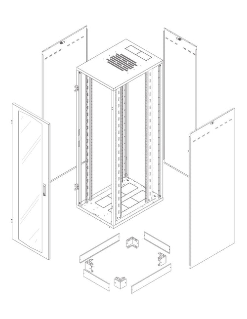 Armadio Rack NextGen 19'' 600x800 33U Nero