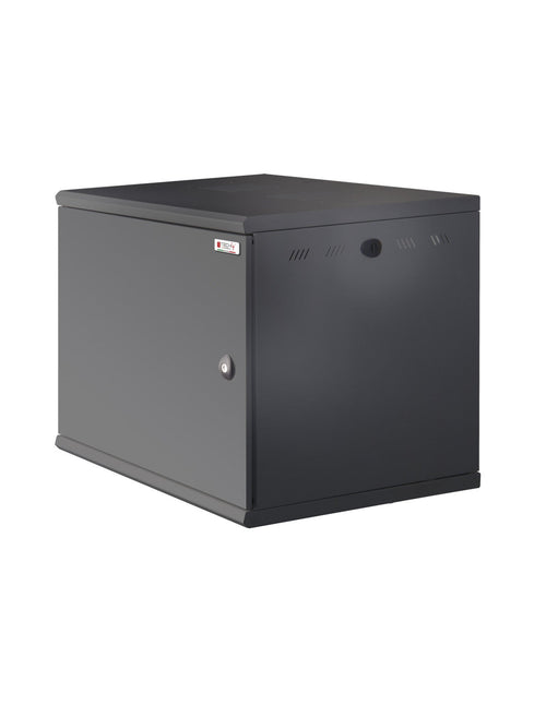 Armadio Rack 19'' a muro 10U sezione unica P 500mm Porta Cieca Nero