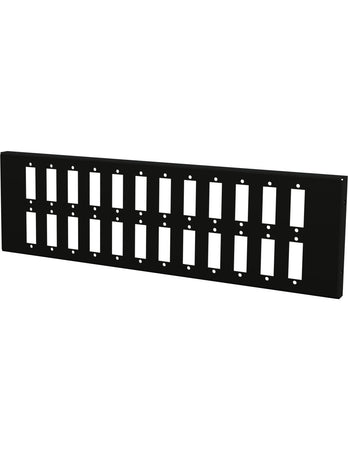 Piastra Adattatrice per 24 Adattatori a Bussola SC Duplex o 24 LC-Quad, Nera