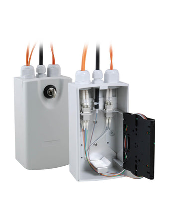 Scatola di Distribuzione Fibra Ottica Compatta IP54 SC/LC RAL7035