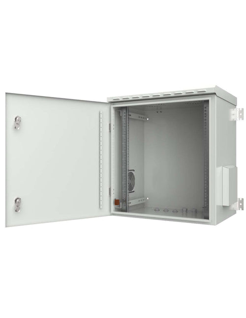 Armadio Rack 19'' a Parete 20U Grigio IP55 Porta Cieca prof. 450 mm