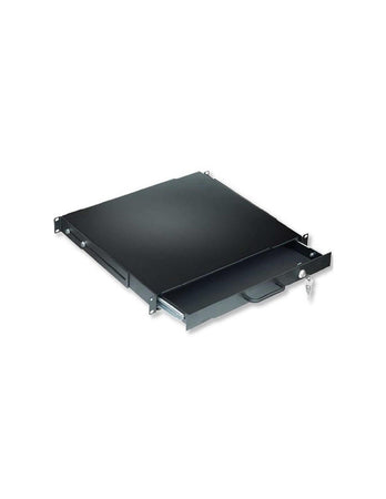 Cassetto Porta Tastiera 1U per Armadi Rack 19'' con Serratura Nero
