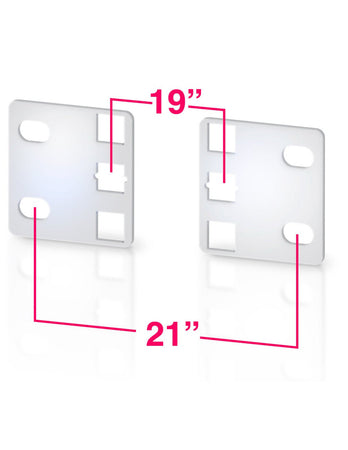 Coppia staffe riduttrici per armadi ETSI 1U