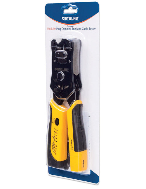 Attrezzo professionale per crimpatura, taglio e test per cavi