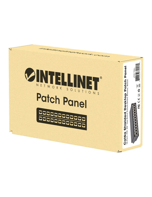 Pannello Patch 12 Posti Cat6a Schermato da Scrivania Nero