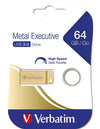 Mini Memoria USB 3.0 Verbatim con Portachiavi 64GB Oro