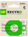 Blister 2 Batterie Ricaricabili Stilo AA 2100 mAh GP Recyko