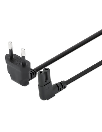 Cavo Alimentazione C7 a Italiana Angolati 3 m Nero
