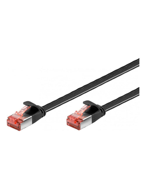 Cavo di Rete Patch Piatto in Rame Cat.6 U/FTP 3,0m Nero