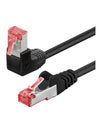 Cavo di rete Patch Connettore Angolato 90 Rame Cat.6 S/FTP 0,5m Nero