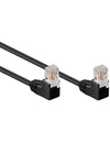 Cavo di rete Patch Angolato 90 CCA Cat. 5e Nero UTP 1 m
