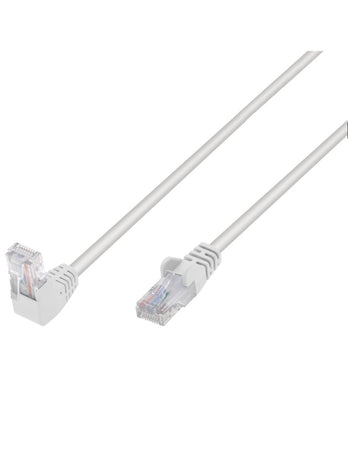 Cavo di Rete Patch Connettore Angolato 90 CCA Cat. 5E UTP 2m Bianco