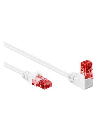 Cavo di rete Patch Connettore Angolato 90 CCA Cat.6 UTP 3 metri Bianco
