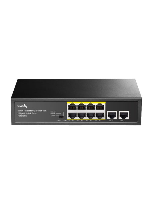 Switch PoE+ 10/100M 8 Porte con 2 Porte Uplink, FS1010PG