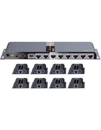 Extender Splitter HDMI 1x8 con IR su Cavo Cat. 6 fino a 40m