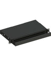 Cassetto Ottico 19'' Scorrevole Piastra Frontale per 24 SC Simplex/24 E2000/24 LC Duplex, Nero