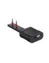 Spina Italiana Ultrapiatta USB tipo A e USB-C&trade 2P+T250V 10A 20W, Nero