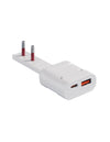 Spina Italiana Ultrapiatta USB tipo A e USB-C&trade 2P+T250V 10A 20W, Bianco