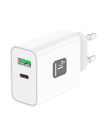 Caricatore Alimentatore GaN USB-C&trade 30W e USB-A QC3.0 da Muro