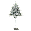 Albero di natale innevato con tronco, in PE Effetto Real Touch + Flock h 180 cm