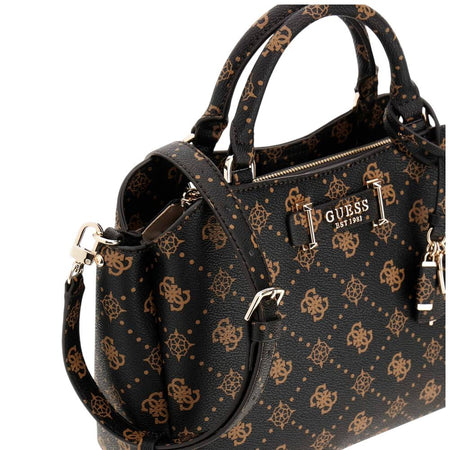 Guess borsa a mano marrone Silia 4G logo peony HWGP9890060ESL